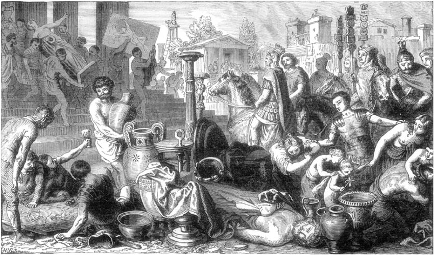 PLUNDERING CORINTH.