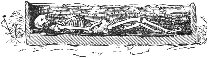 STONE COFFIN WITH OPEN SIDE.