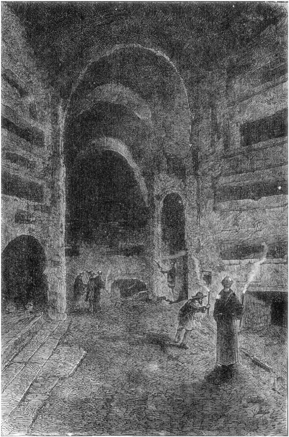 INSIDE VIEW OF CATACOMBS.