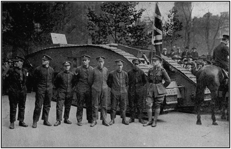 A British Tank and its crew in New York