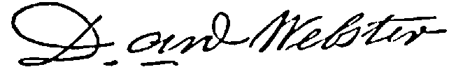 Autograph of Daniel Webster.