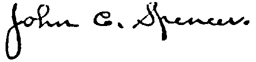 Autograph of John C. Spencer.