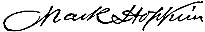 Autograph of Mark Hopkins.