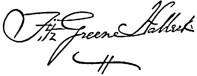 Autograph of Fitz Greene Halleck.
