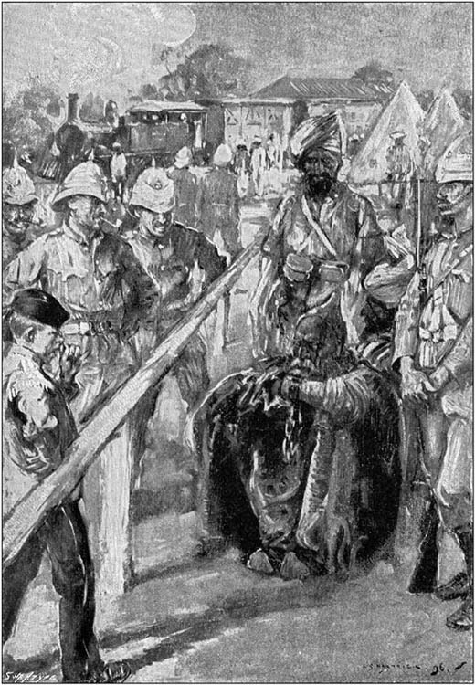 The men strolled across the tracks