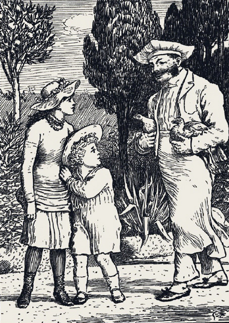 THE LITTLE MAN CAME TOWARDS THEM.
