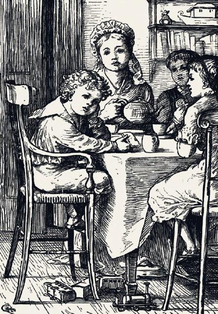 BABY SITTING AT THE TABLE