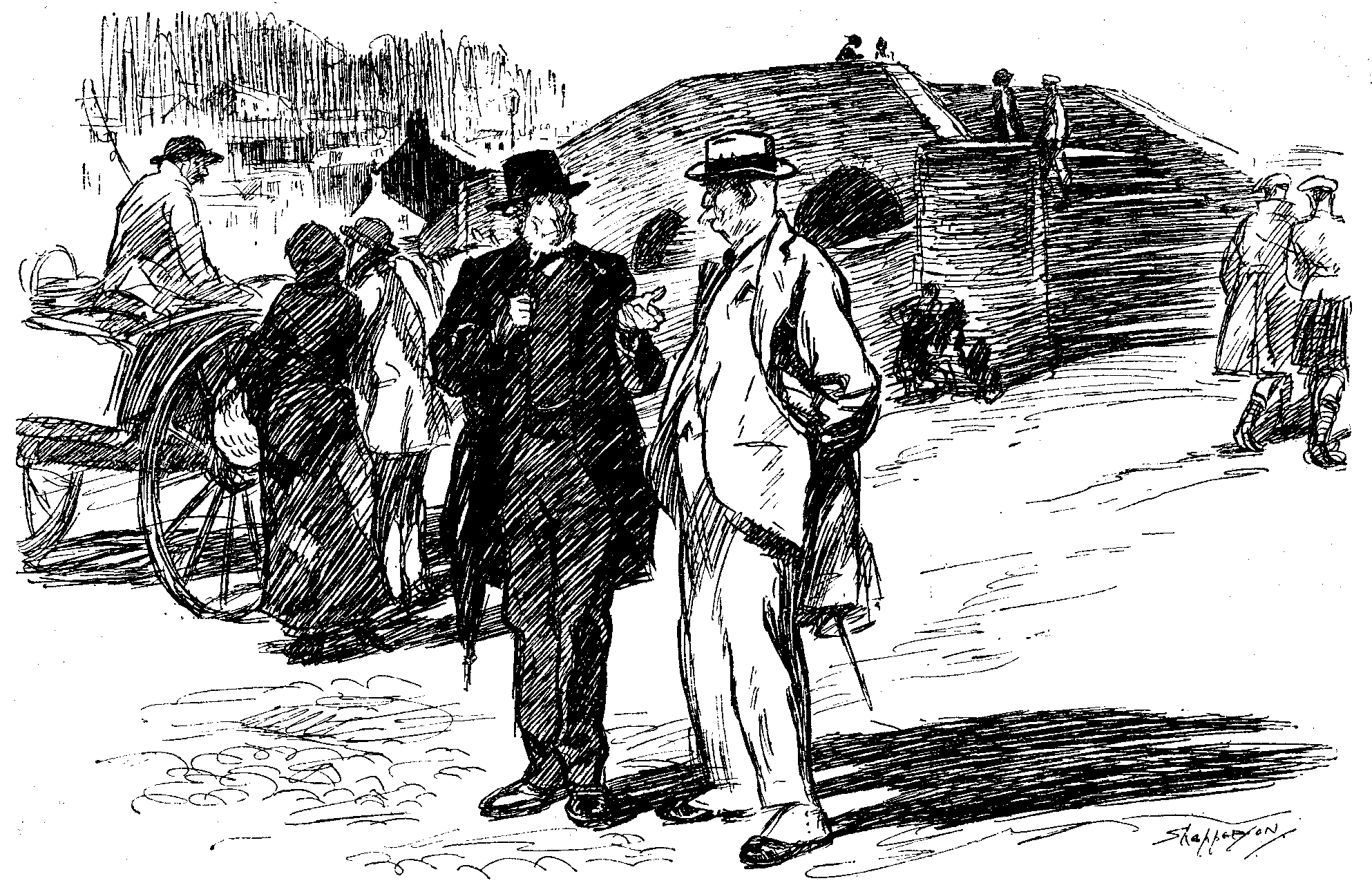 Elder to Beadle. "Well, John, how did you like the strange minister?"

Beadle. "No Ava, Elder—he's an awfu' frichtened kin' a chap yon. Did ye notice how he aye talked aboot 'oor
adversary, Satan'? Oor own meenister just ca's him plain 'deevil'—he doesna care a dom for him."