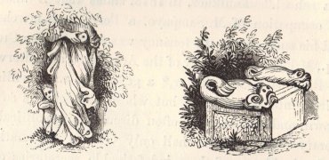 Woman and child—Rustic stone seat