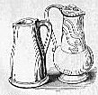 Leathern black jack and iron jug