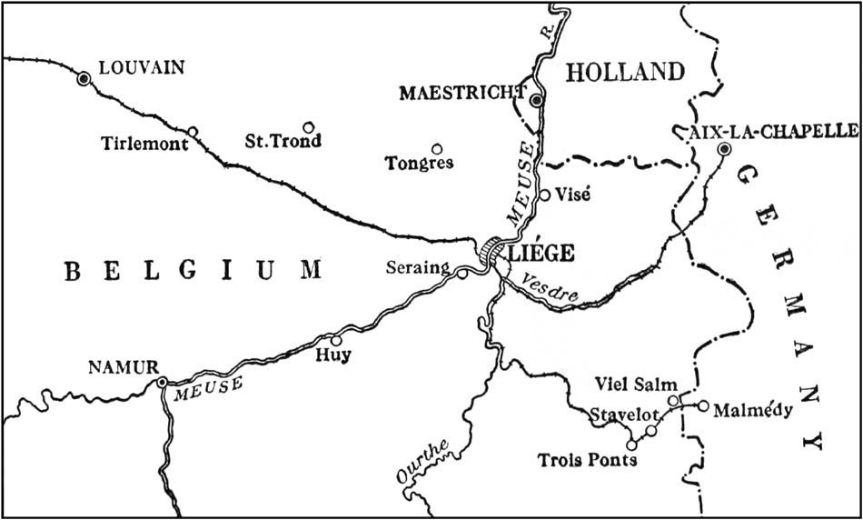 Map Showing Viel Salm and the German Frontier