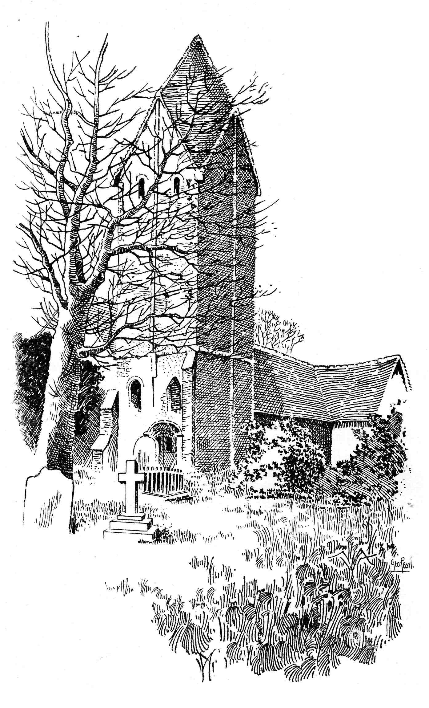 Saxon Spire or Pyramidal Roof.