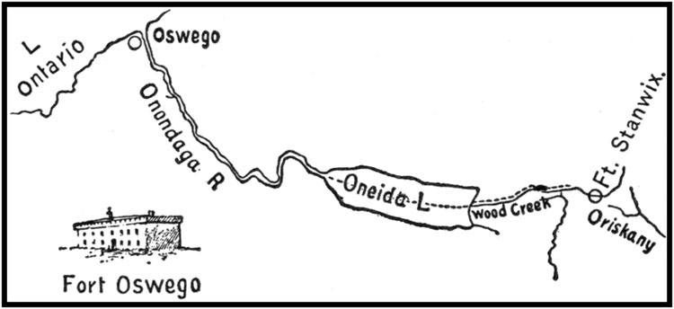 ST. LEGER'S ROUTE TO FORT STANWIX.