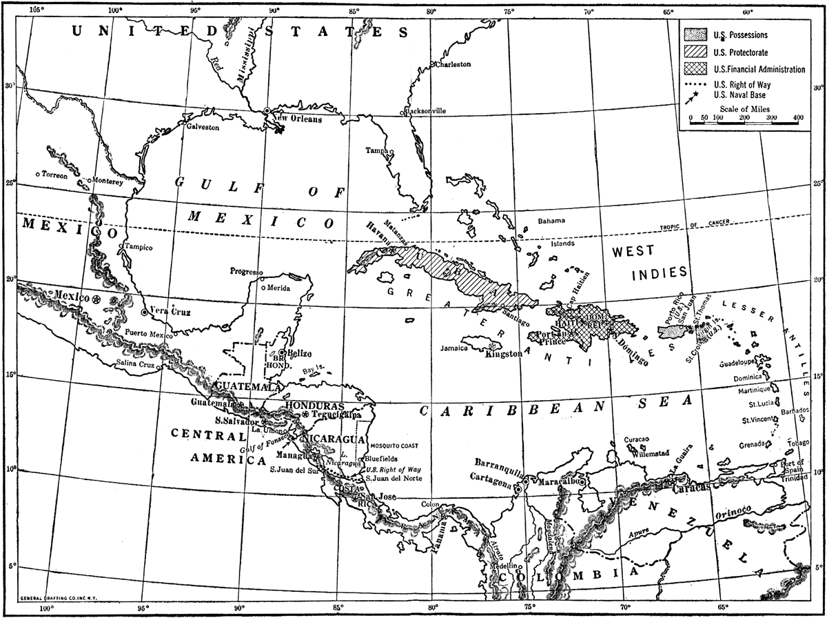 Map of The Caribbean