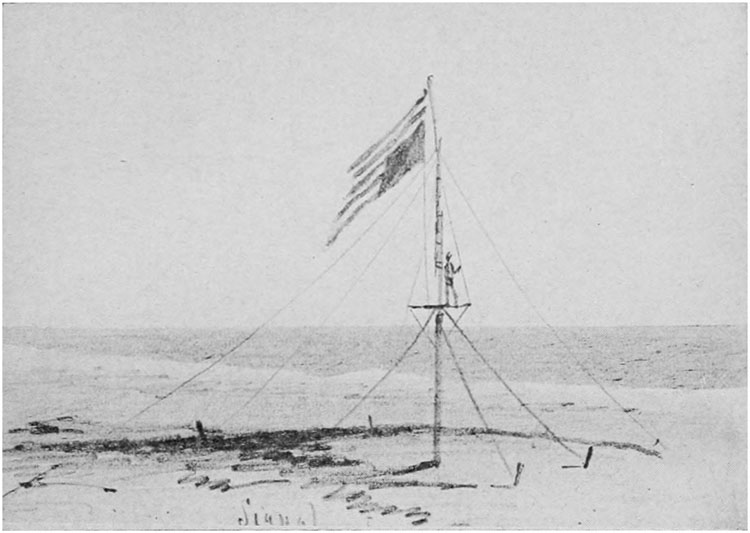 THE FLAGSTAFF FROM WHICH THE KILAUEA WAS SIGHTED