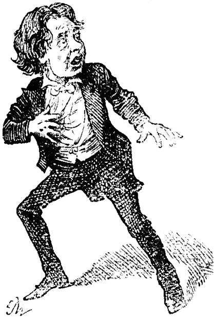 cartoon of startled man.