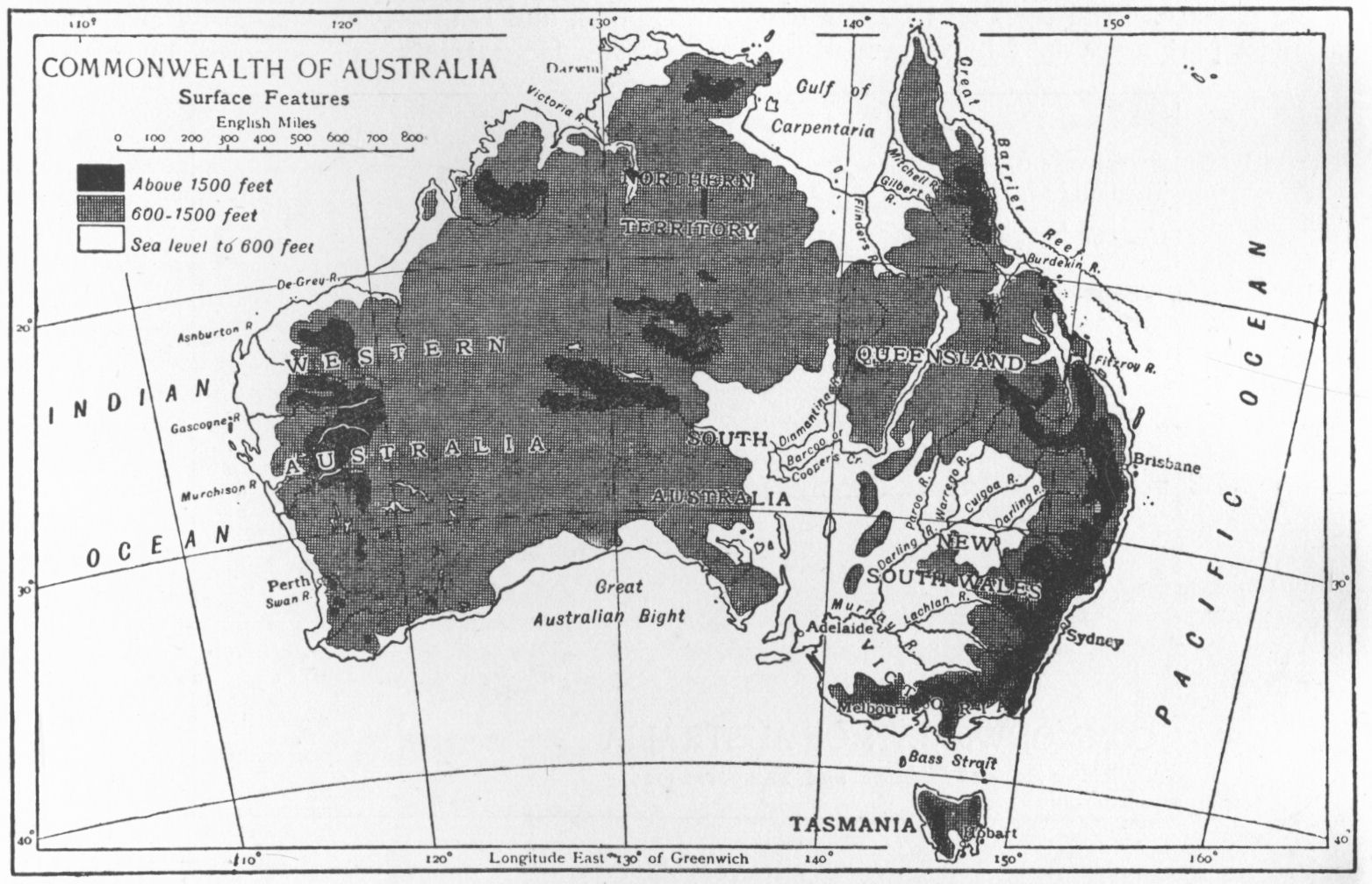 Australia - topography
