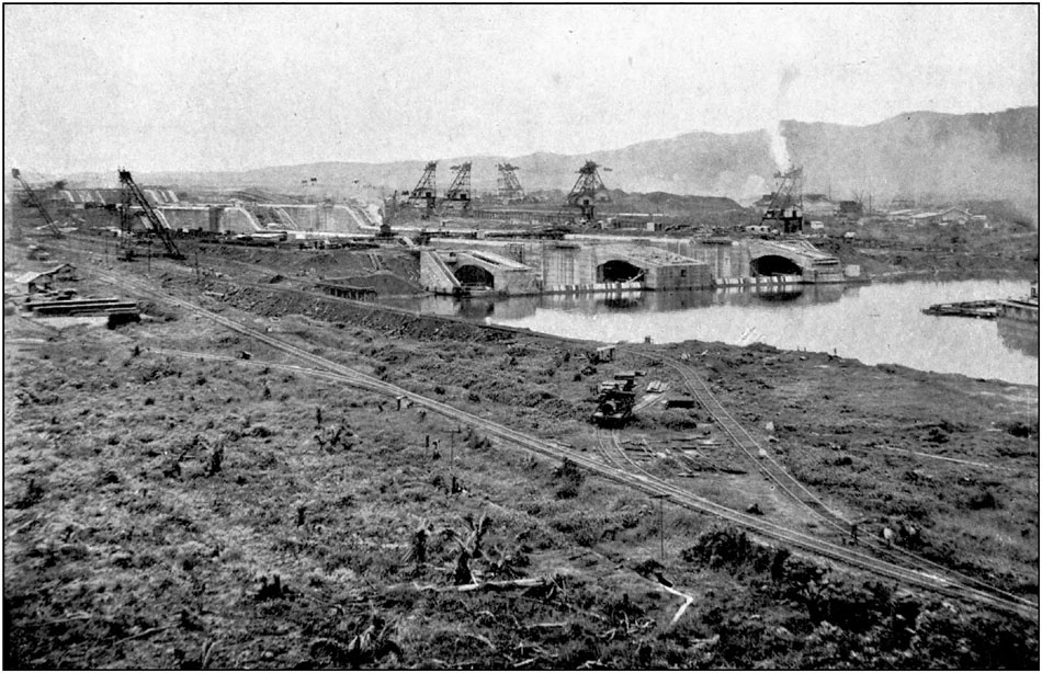 Gatun Locks, looking South-West