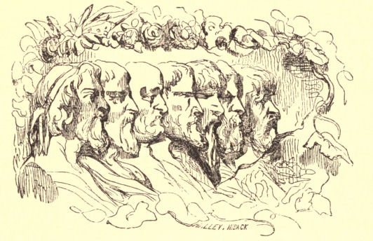 Eight heads, not obvious whose