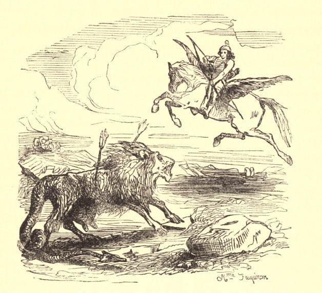 Bellerophon slays the Chimra
