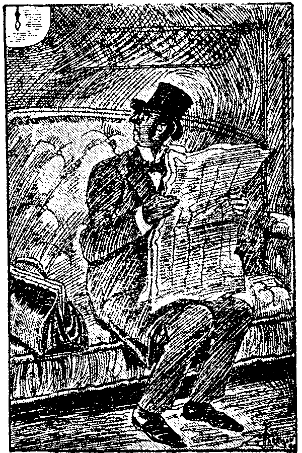 Man reading newspaper