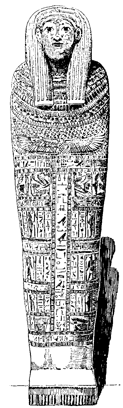 Painted inner wooden
  coffin