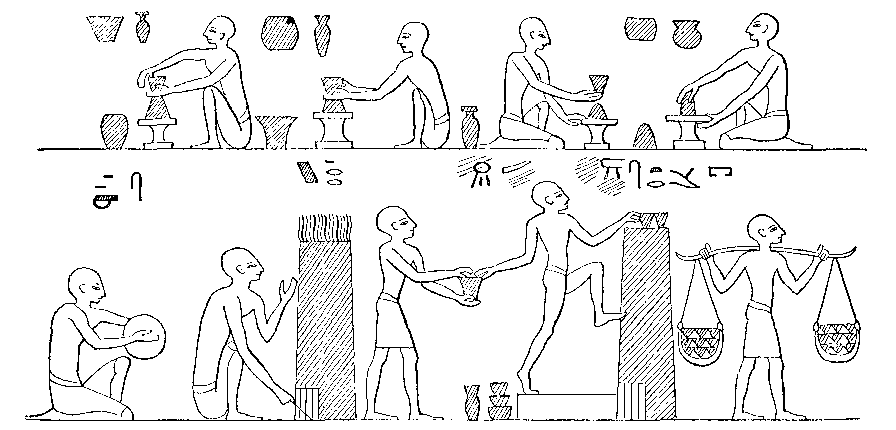 Egyptian Pottery-making