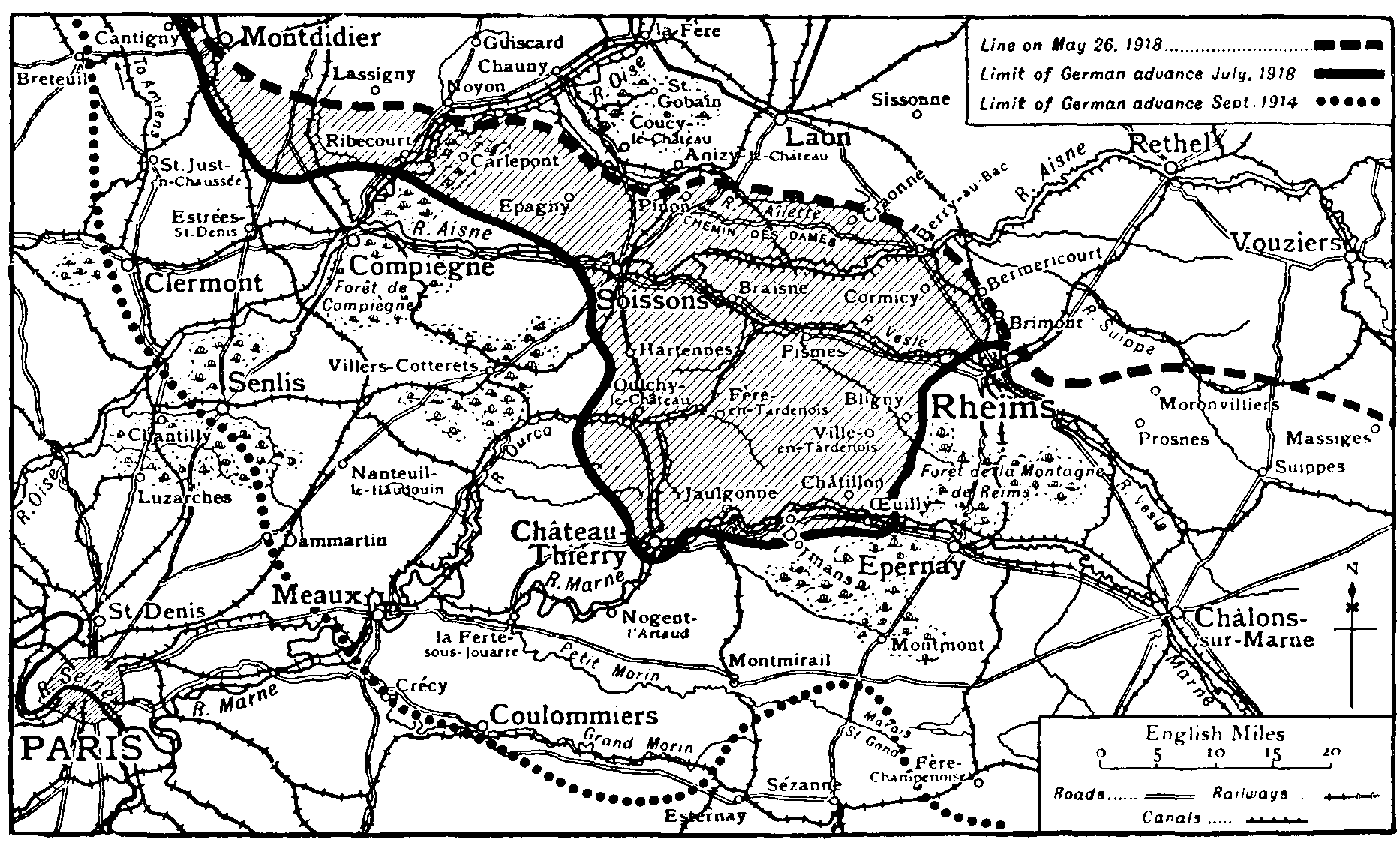 The First and Last Advances on Paris