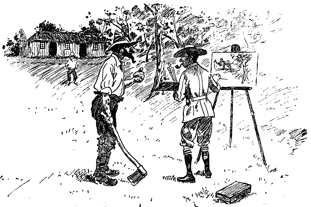 'urry up paintin' that tree