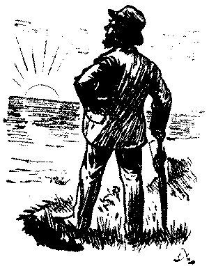 man admiring view
