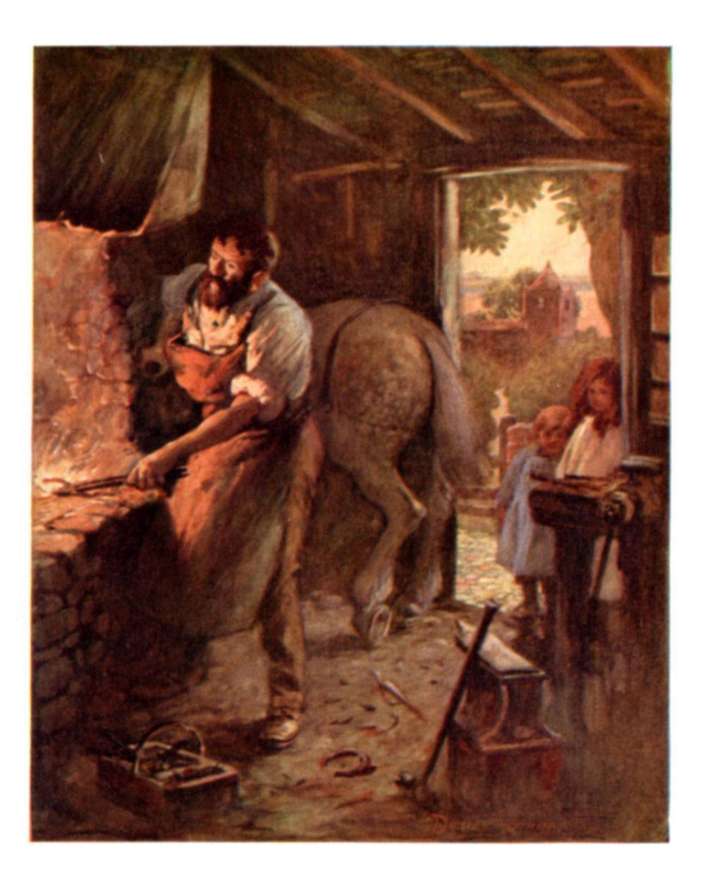 THE VILLAGE BLACKSMITH