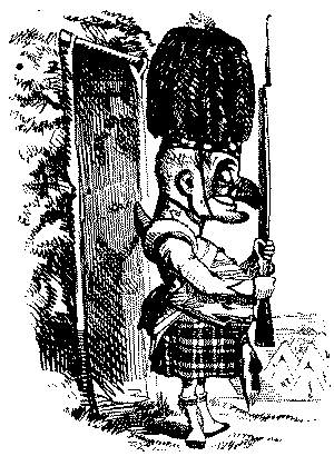 Mr. P. as sentry
