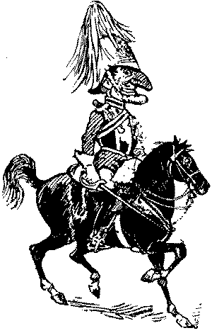Mr. P on horseback.