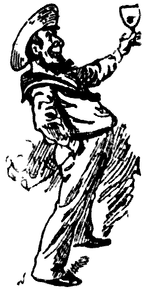 Sailor with wine glass