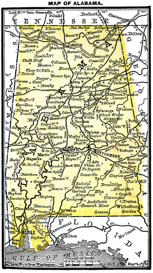 Map of Alabama