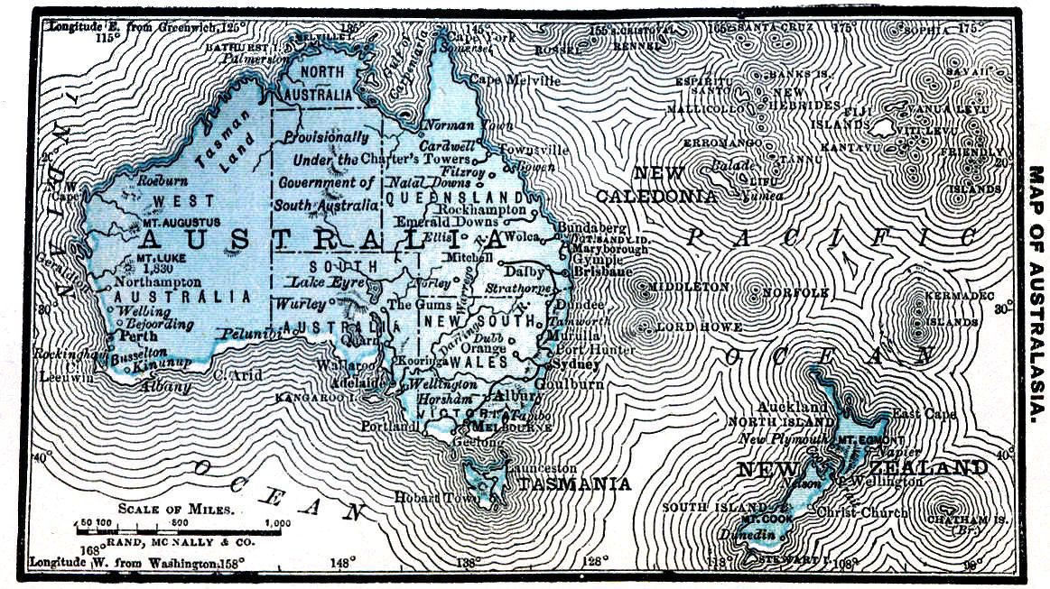 Map of Australasia