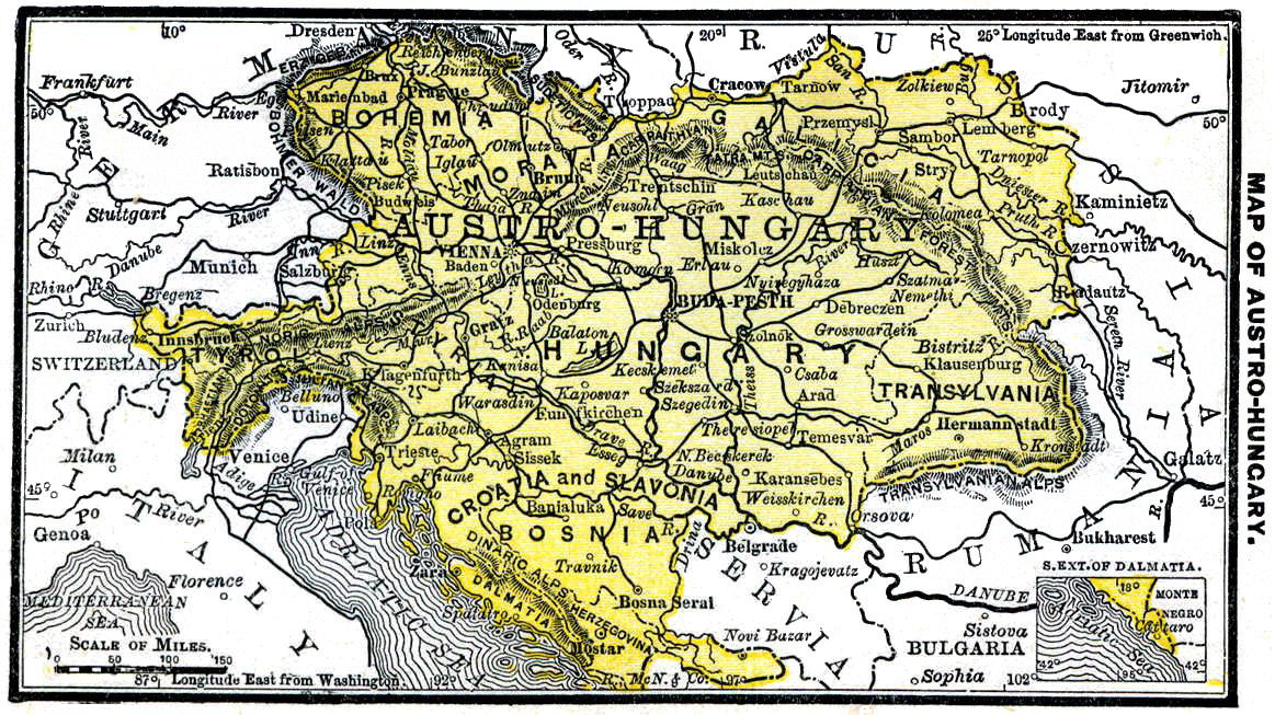 Map of Austro-Hungary