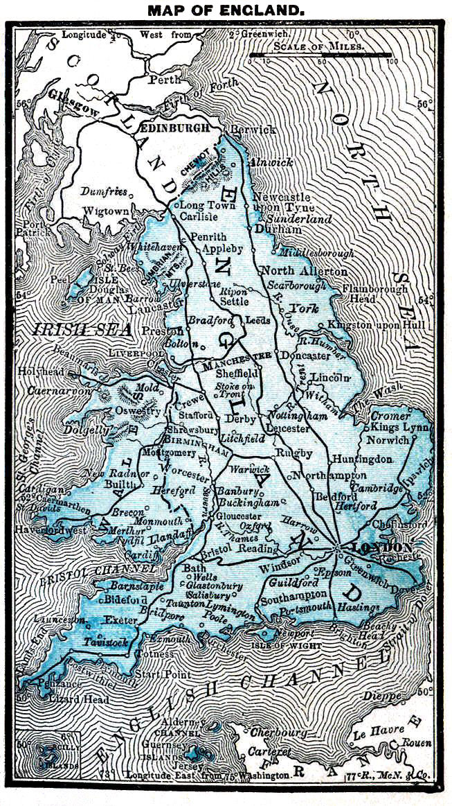 Map of England