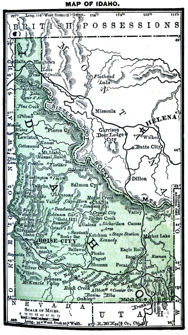 Map of Idaho