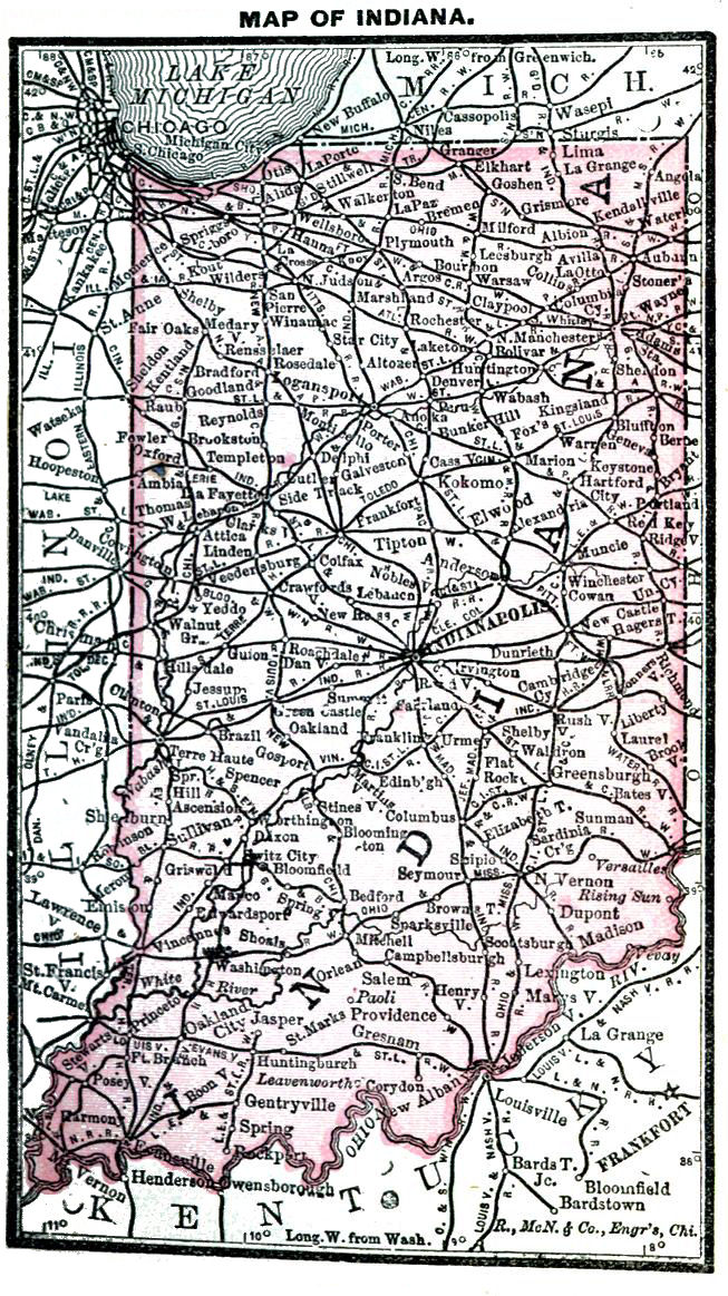 Map of Indiana