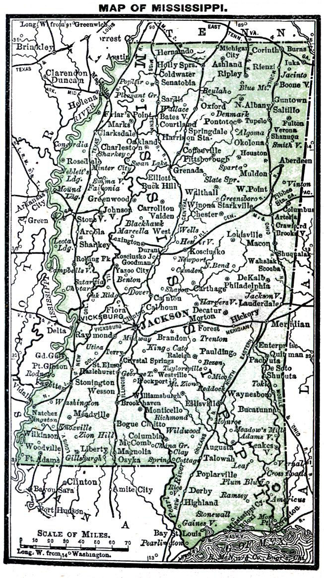 Map of Mississippi