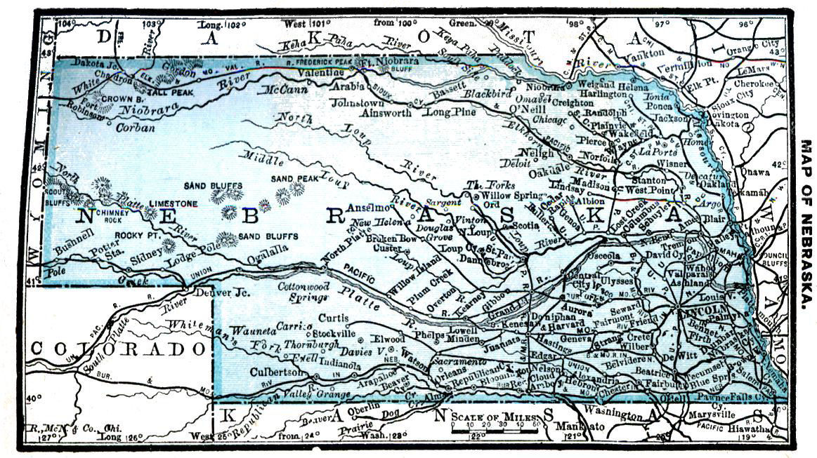 Map of Nebraska