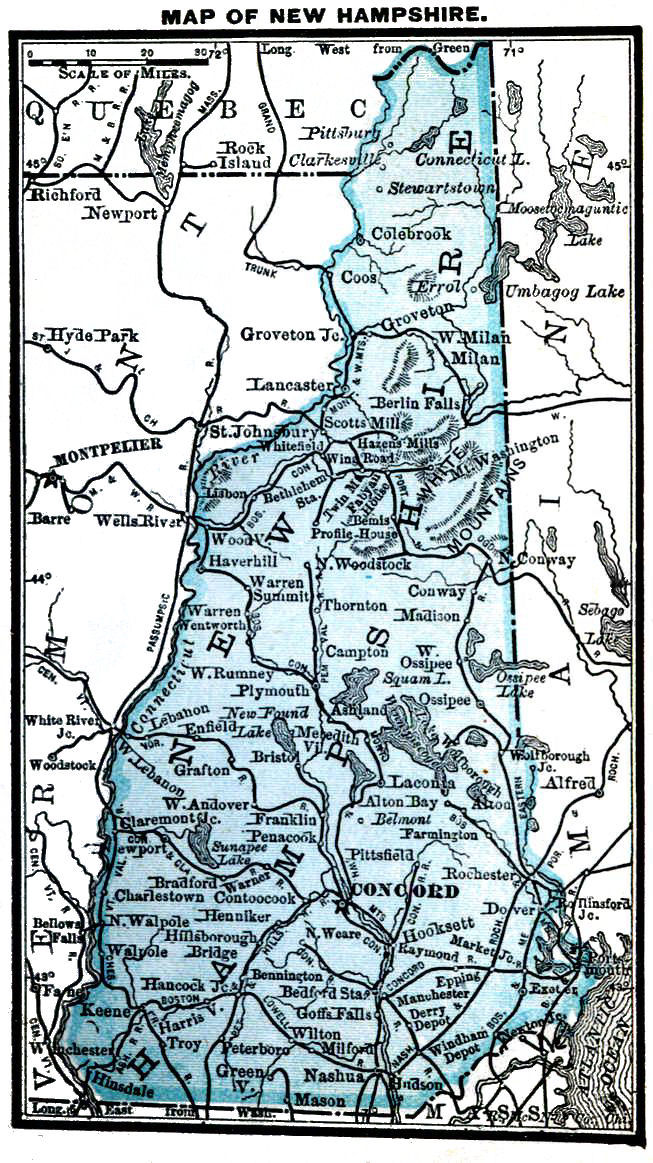 Map of New Hampshire