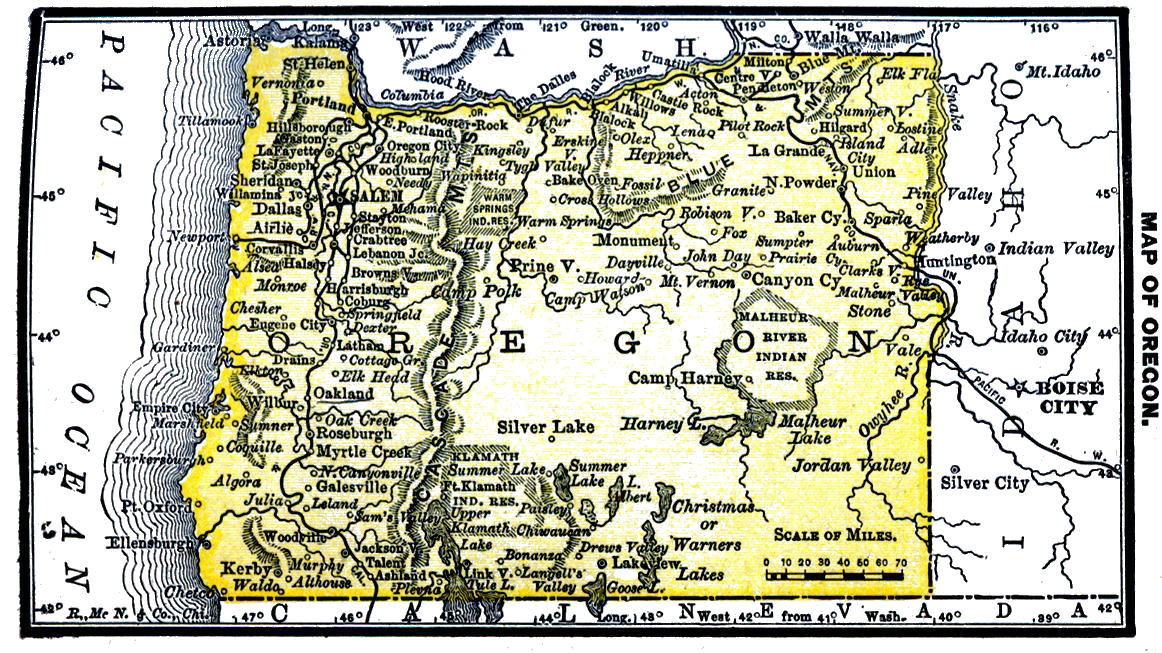 Map of Oregon