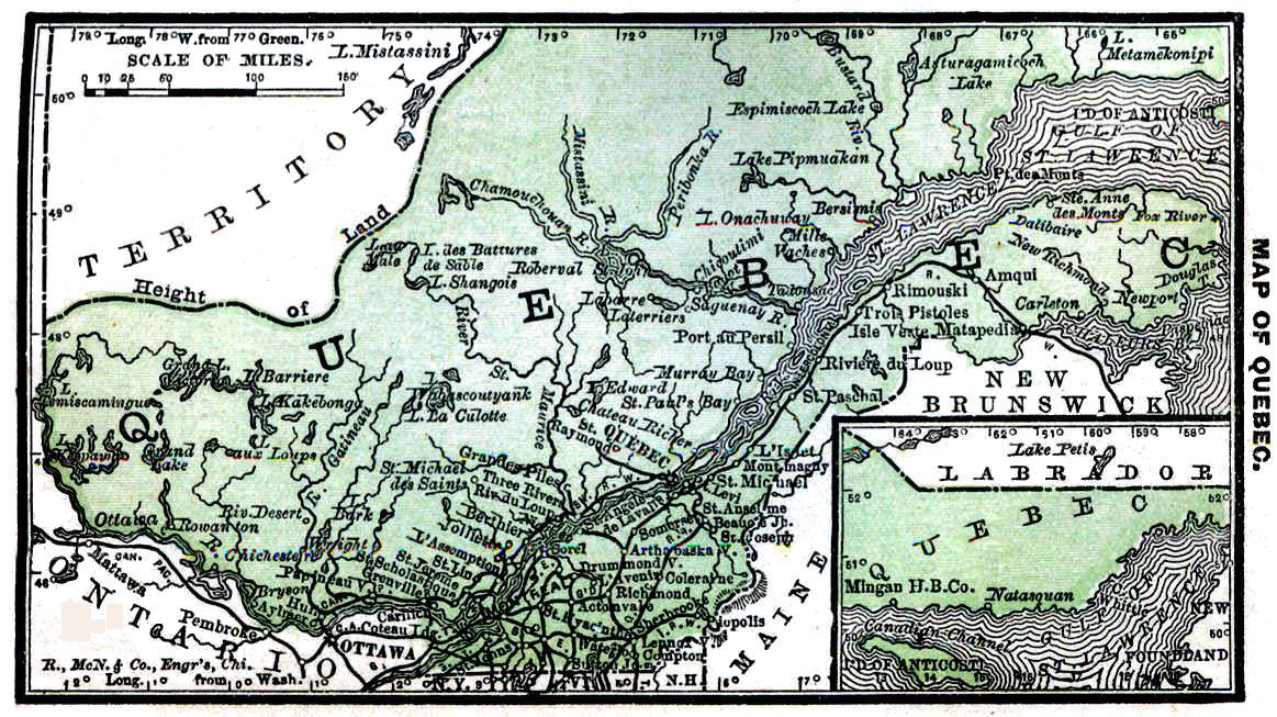Map of Quebec