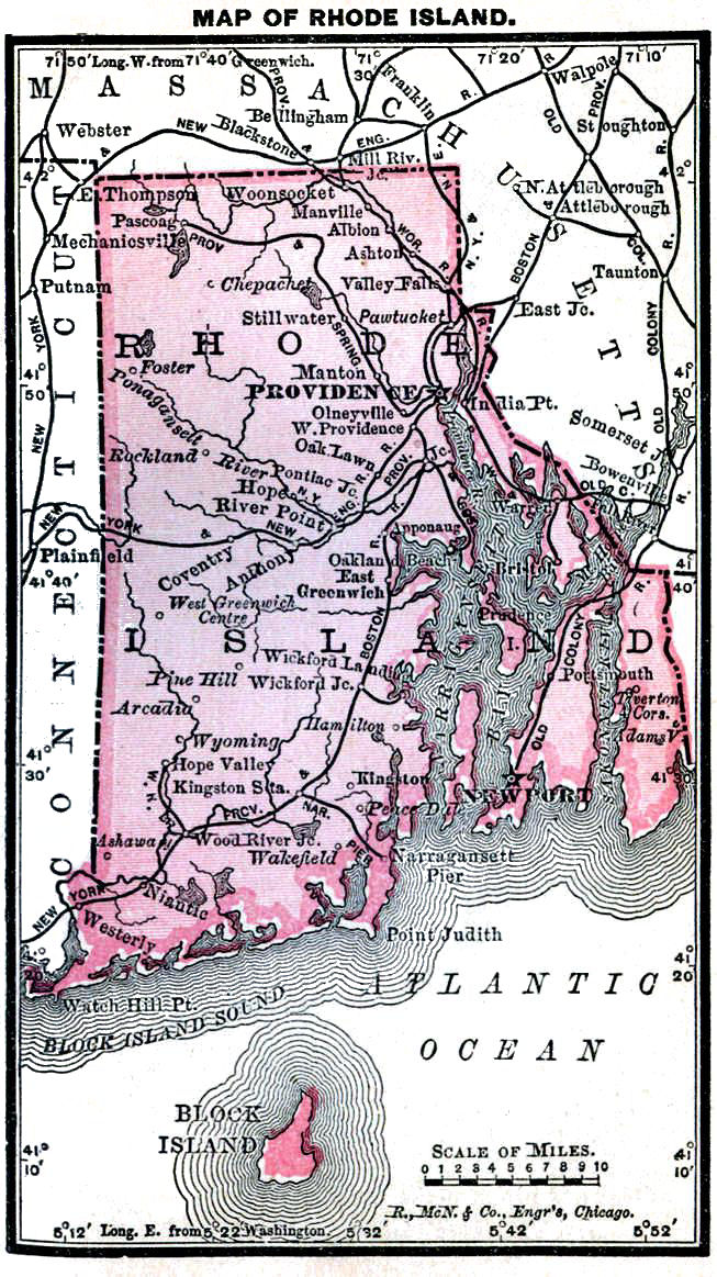 Map of Rhode Island