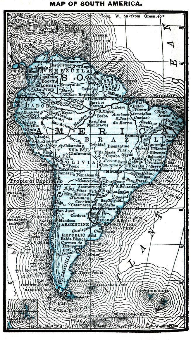 Map of South America