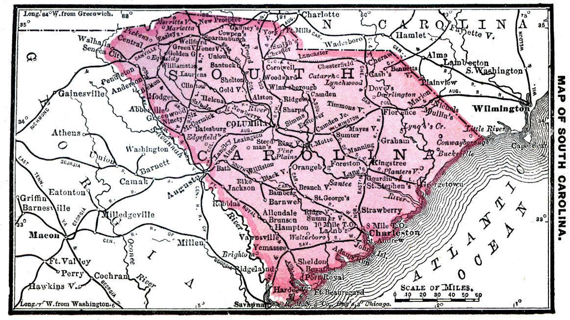 Map of South Carolina