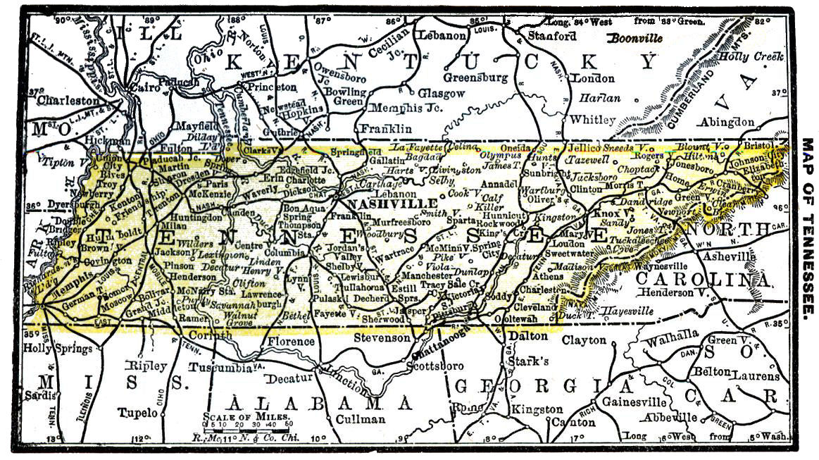 Map of Tennessee