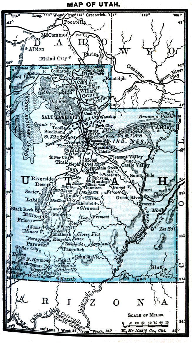 Map of Utah